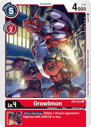 Growlmon (BT2-013) - Release Special Booster 1.0