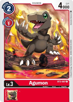 Agumon - BT3-007 (BT3-007) - Release Special Booster 1.5