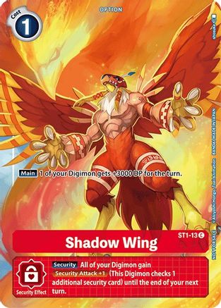 Shadow Wing - ST1-13 (Tamer's Evolution Box) (ST1-13) - Starter Deck 01: Gaia Red Foil