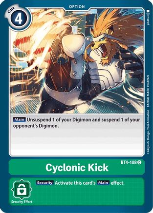 Cyclonic Kick (BT4-108) - Great Legend