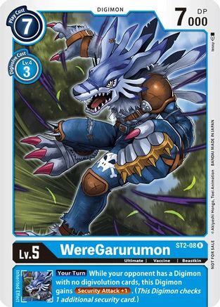 WereGarurumon - ST2-08 (Tamer Party Vol. 2 Promo) (ST2-08) - Starter Deck 02: Cocytus Blue