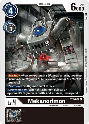 Mekanorimon (BT5-062) - Battle of Omni