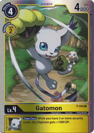 Gatomon - P-006 (Rainbow Foil) (P-006) - Digimon Promotion Cards Foil