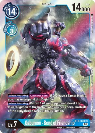 Gabumon - Bond of Friendship (BT6-030) - Double Diamond Foil