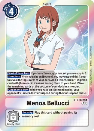 Menoa Bellucci (BT6-092) - Double Diamond Foil