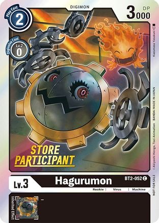 Hagurumon - BT2-052 (Store Participant) (BT2-052) - Release Special Booster 1.0 Foil
