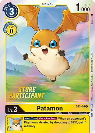 Patamon - ST3-04 (Store Participant) (ST3-04) - Starter Deck 03: Heaven's Yellow Foil