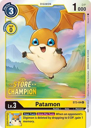 Patamon - ST3-04 (Store Champion) (ST3-04) - Starter Deck 03: Heaven's Yellow Foil