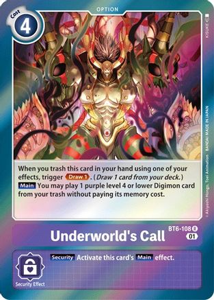 Underworld's Call (BT6-108) - Double Diamond Foil