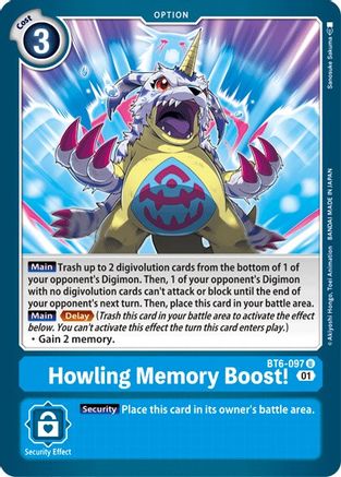 Howling Memory Boost! (BT6-097) - Double Diamond