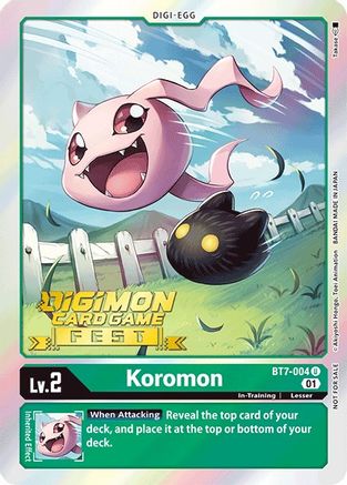 Koromon (Digimon Card Game Fest 2022) (BT7-004) - Next Adventure Foil