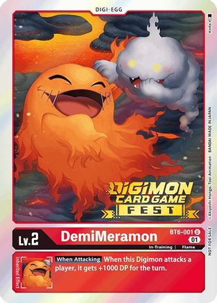 DemiMeramon (Digimon Card Game Fest 2022) (BT6-001) - Double Diamond Foil