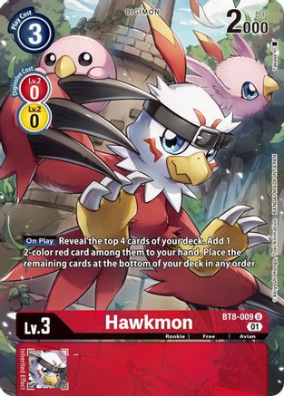 Hawkmon (Alternate Art) (BT8-009) - New Awakening Foil