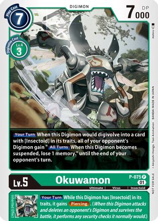 Okuwamon (P-075) - Digimon Promotion Cards