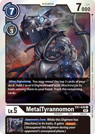 MetalTyrannomon (Premium Deck Set Lucky Pack) (EX1-049) - Classic Collection Foil