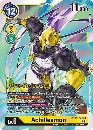 Achillesmon (BT10-040) - Xros Encounter Pre-Release Cards Foil