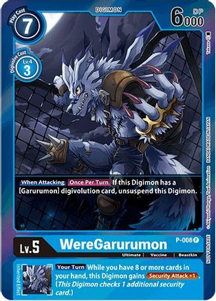WereGarurumon (Gift Box 2022) (P-008) - Digimon Promotion Cards Foil