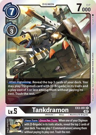 Tankdramon (EX3-051) - Draconic Roar Foil