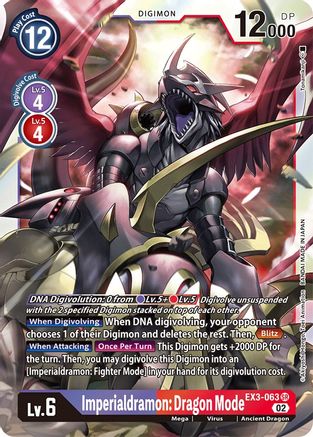 Imperialdramon: Dragon Mode (EX3-063) - Draconic Roar Foil