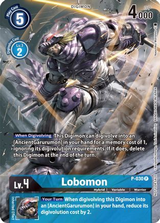 Lobomon - P-030 (2nd Anniversary Frontier Card) (P-030) - Digimon Promotion Cards Foil