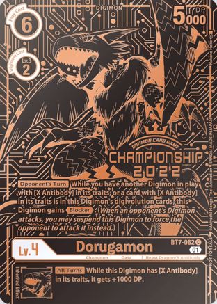Dorugamon (2022 Championship Finals 3rd Place) (BT7-062) - Next Adventure Foil