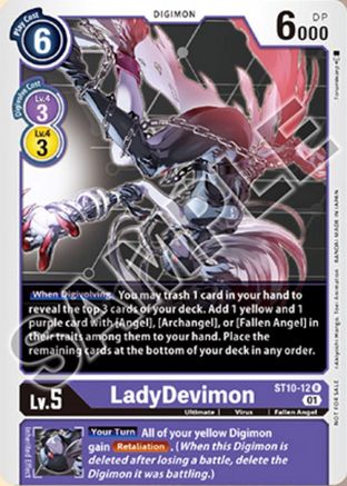 LadyDevimon (Tamer Goods Set Angewomon & LadyDevimon) (ST10-12) - Starter Deck 10: Parallel World Tactician Foil