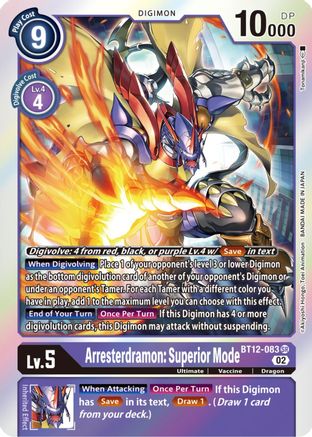 Arresterdramon: Superior Mode (BT12-083) - Across Time Foil