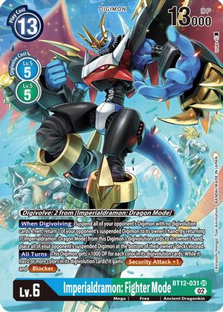 Imperialdramon: Fighter Mode (Alternate Art) (BT12-031) - Across Time Foil