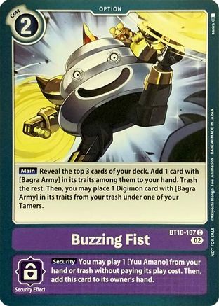 Buzzing Fist (BT10-107) - Revision Pack Cards