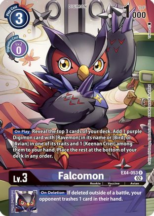 Falcomon (Alternate Art) (EX4-053) - Alternative Being Booster Foil