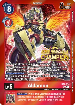 Aldamon (2023 Regionals Champion) (BT7-014) - Next Adventure Foil