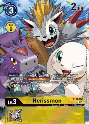 Herissmon - P-068 (Official Tournament Pack Vol.10) (P-068) - Digimon Promotion Cards Foil
