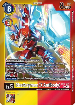 RizeGreymon (X Antibody) (Event Pack 5) (BT9-041) - X Record Foil