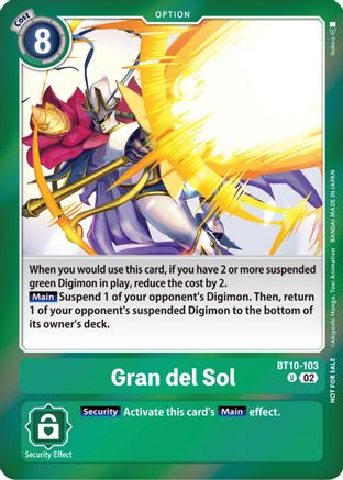Gran del Sol (Event Pack 5) (BT10-103) - Xros Encounter Foil