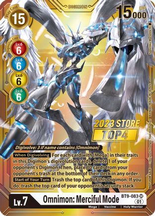 Omnimon: Merciful Mode (2023 Store Top 4) (BT9-083) - X Record Foil