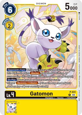 Gatomon - P-031 (Blast Ace Pre-Release) (P-031) - Digimon Promotion Cards