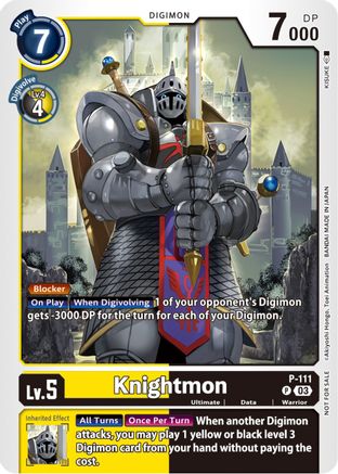 Knightmon - P-111 (3rd Anniversary Survey Pack) (P-111) - Digimon Promotion Cards
