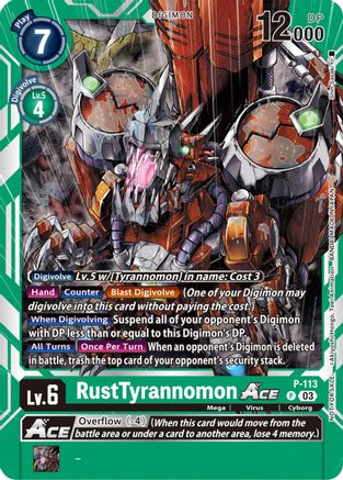 RustTyrannomon ACE - P-113 (3rd Anniversary Survey Pack) (P-113) - Digimon Promotion Cards