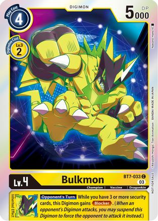 Bulkmon (Official Tournament Pack Vol.11) (BT7-033) - Next Adventure Foil
