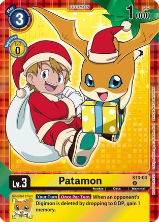 Patamon (Winter Holiday 2023) (ST3-04) - Starter Deck 03: Heaven's Yellow Foil