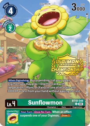 Sunflowmon (Championship 2023 Tamers Pack) (BT10-048) - Xros Encounter Foil