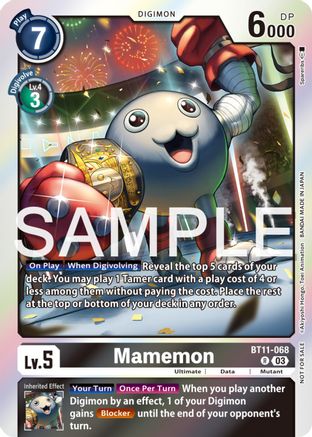 Mamemon (Official Tournament Pack Vol.12) (BT11-068) - Dimensional Phase Foil