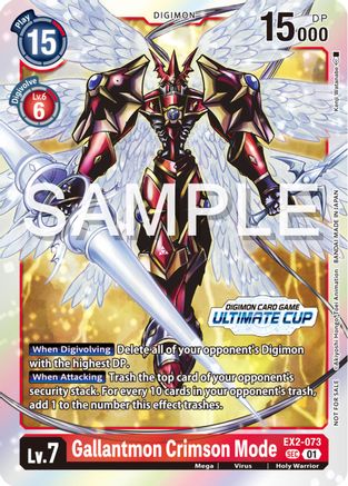Gallantmon Crimson Mode (Ultimate Cup 2024) (EX2-073) - Digital Hazard Foil