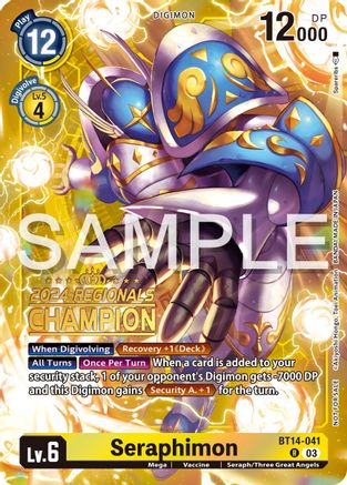 Seraphimon (2024 Regionals Champion) (BT14-041) - Blast Ace Foil