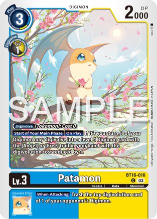 Patamon (BT16-016) - Beginning Observer