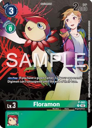 Floramon - P-083 (Official Tournament Pack Vol.13) (P-083) - Digimon Promotion Cards Foil