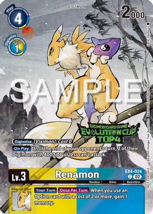 Renamon - EX4-024 (2024 Evolution Cup Top 4) (EX4-024) - Alternative Being Booster Foil