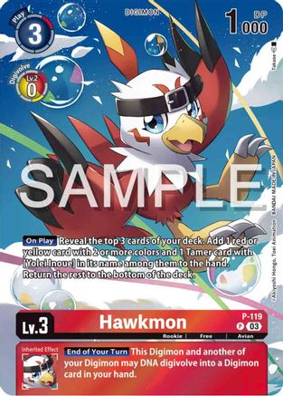 Hawkmon - P-119 (Digimon Adventure 02: The Beginning Set) (P-119) - Digimon Promotion Cards Foil