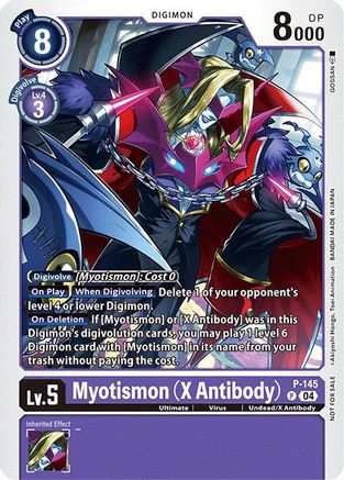 Myotismon (X Antibody) - P-145 (Store Tournament 2024 Jul. - Sep. Participation Pack) (P-145) - Digimon Promotion Cards