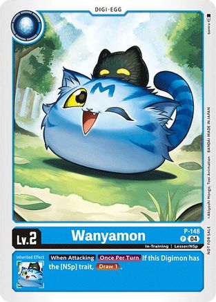 Wanyamon - P-148 (Store Tournament 2024 Jul. - Sep. Participation Pack) (P-148) - Digimon Promotion Cards
